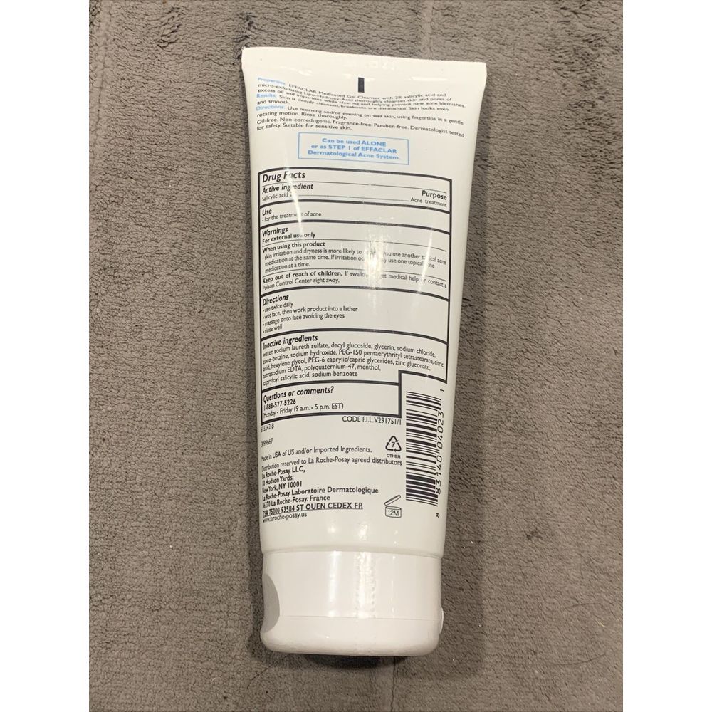 La Roche-Posay Effaclar Medicated Gel Cleanser 6.7 oz (200mL) Exp: 04/2026 - Picture 2 of 2